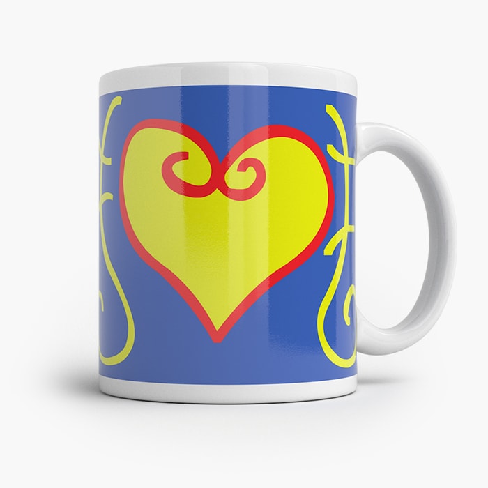Kreatives Herz - Tasse